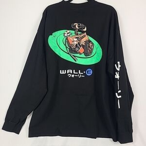 NEW Hidden x Disney 'WALL-E' Circle Cotton Graphic Long Sleeve T-Shirt Sz 2XL